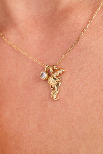 Aquarius Zodiac Charm Cluster Necklace - ALEX AND ANI