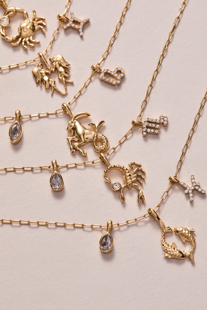 Pisces Zodiac Charm Cluster Necklace - ALEX AND ANI