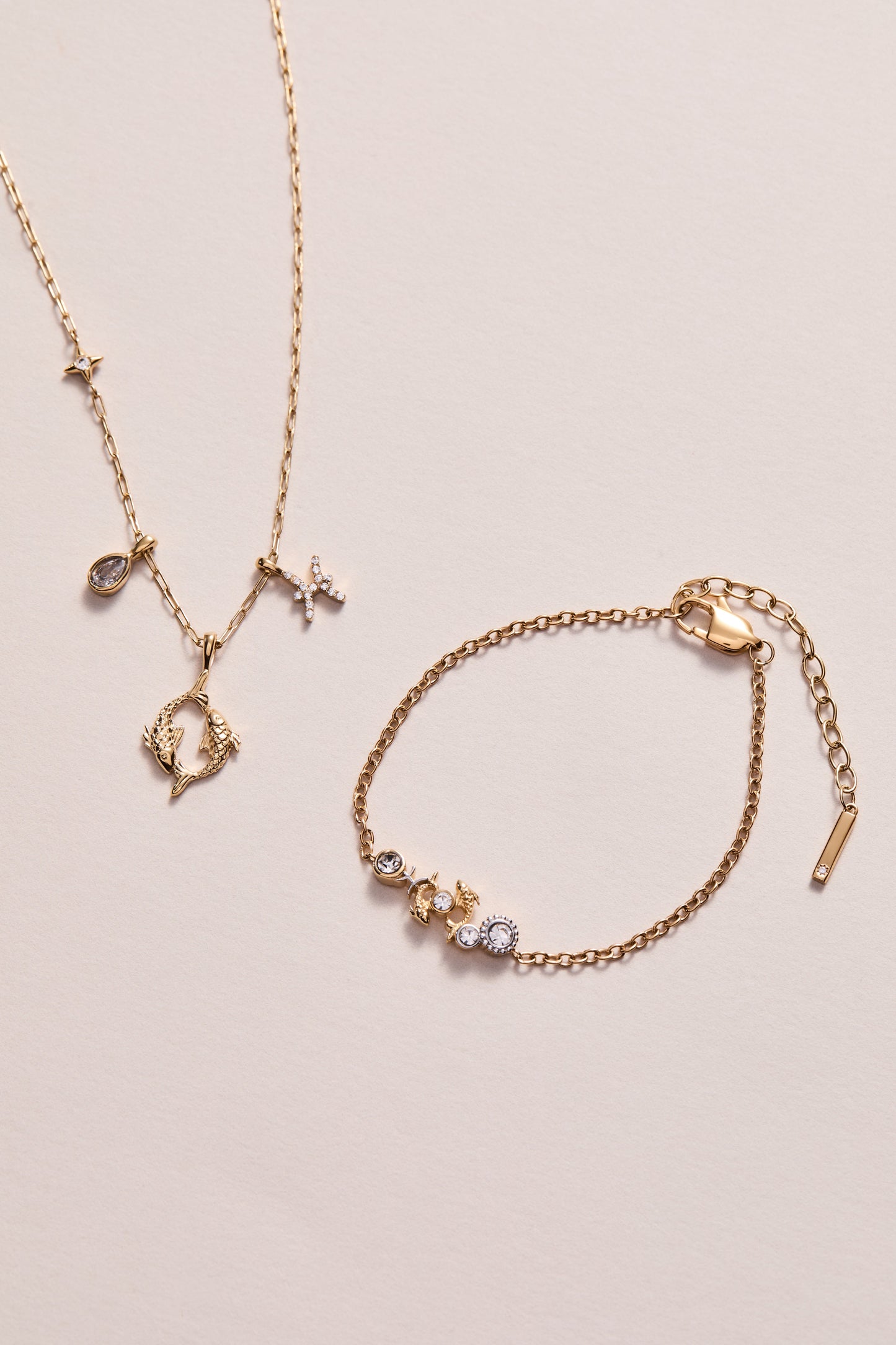 Pisces Zodiac Charm Cluster Necklace - ALEX AND ANI