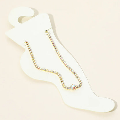 Rhinestone Cluster Evening Anklet