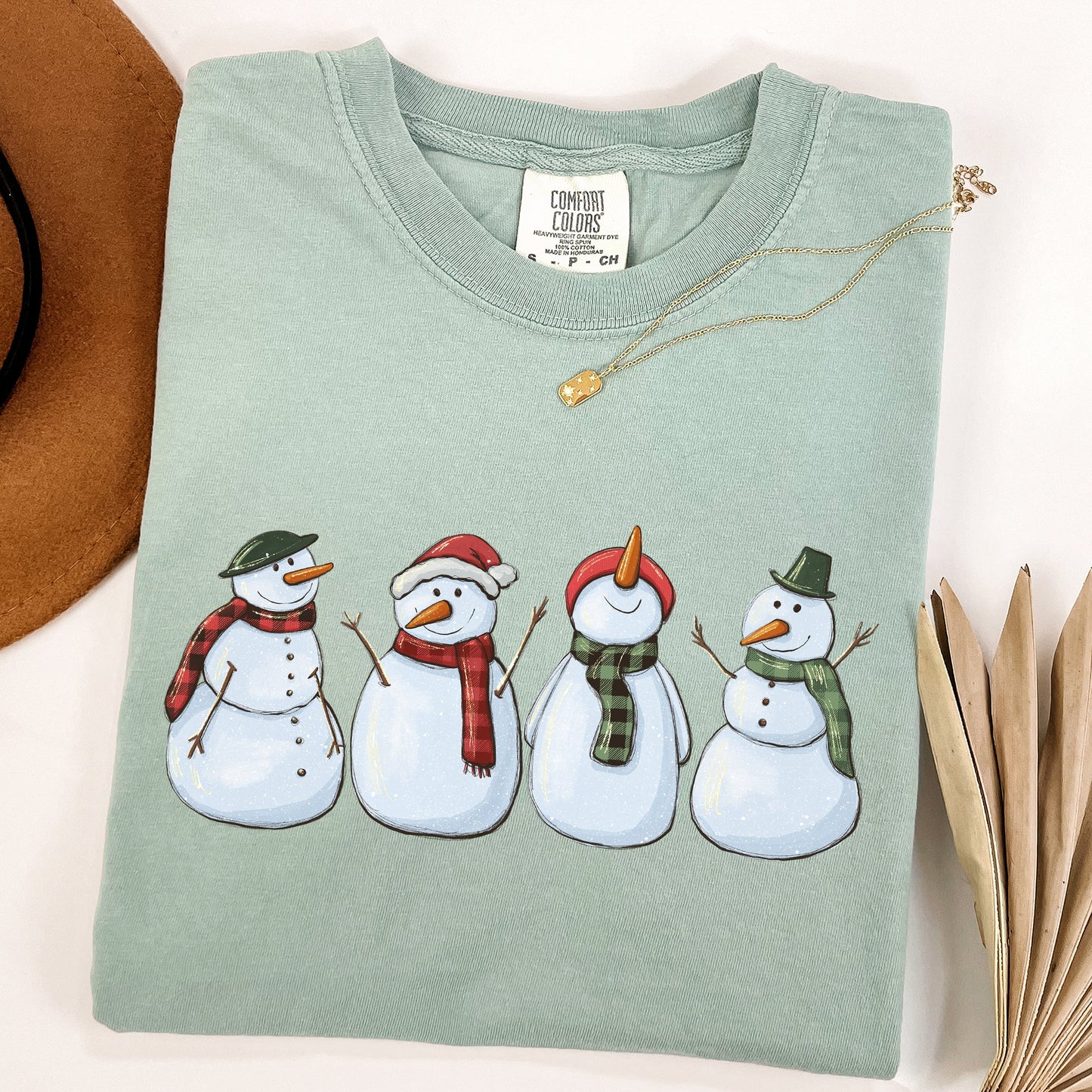 Adorable Snowman Christmas Comfort Colors Tee