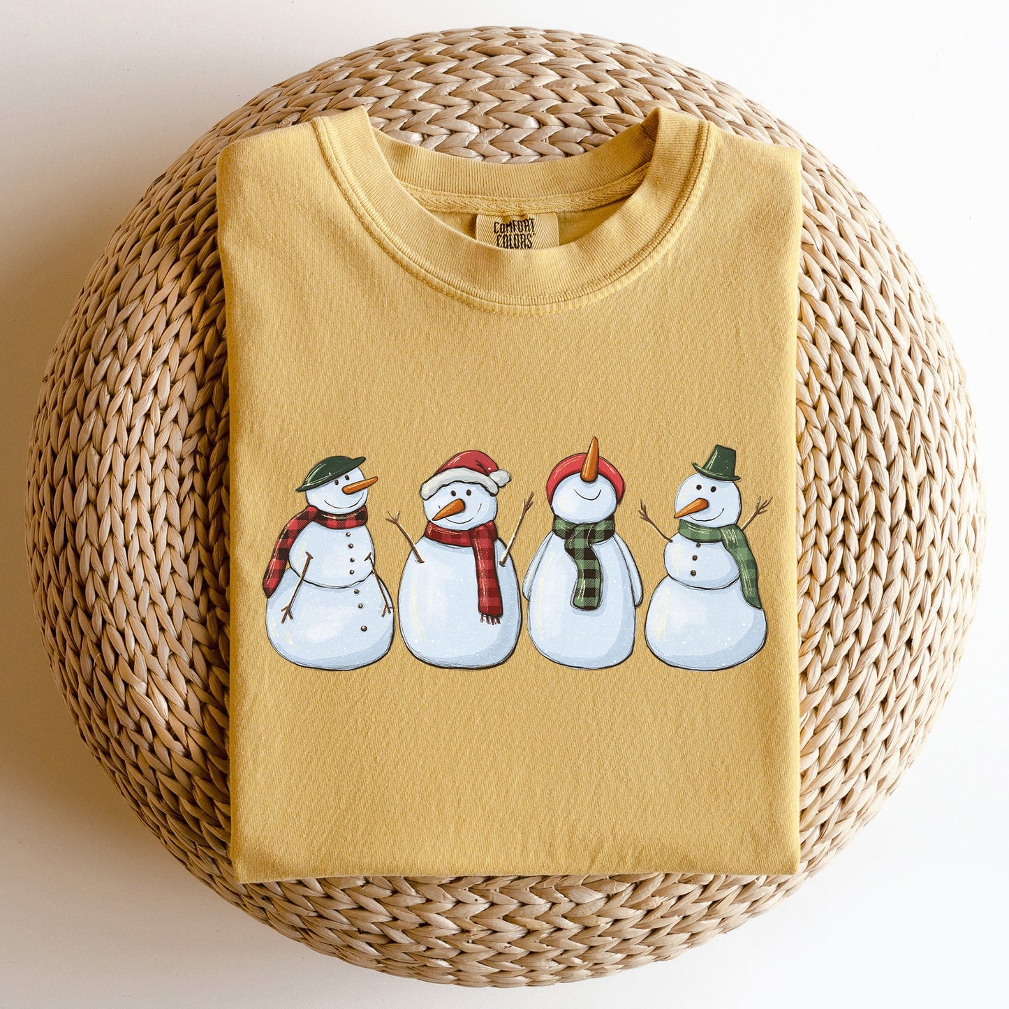 Adorable Snowman Christmas Comfort Colors Tee