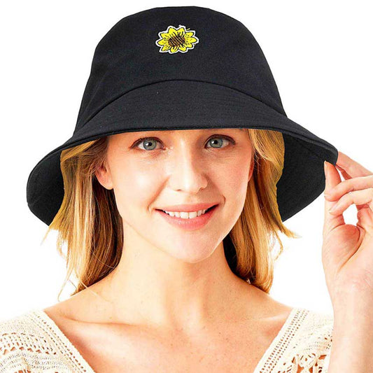 Sunflower Patch Accented Bucket Hat