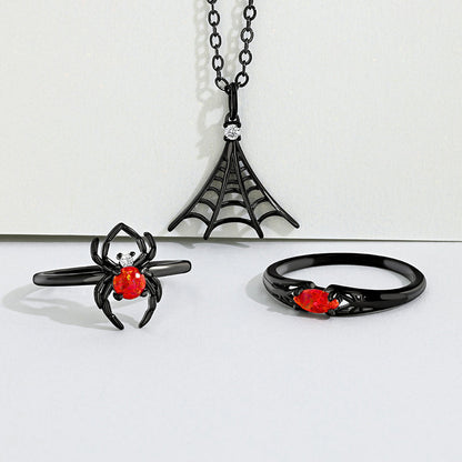 Black Widow - Jewel Candle Ceramic - Sterling Silver