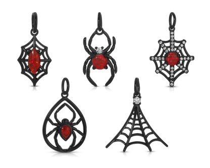 Black Widow - Jewel Candle Ceramic - Sterling Silver