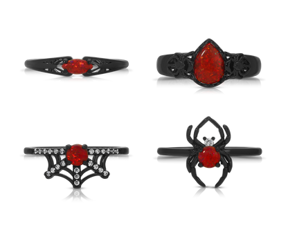 Black Widow - Jewel Candle Ceramic - Sterling Silver
