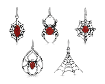 Black Widow - Jewel Candle Ceramic - Sterling Silver