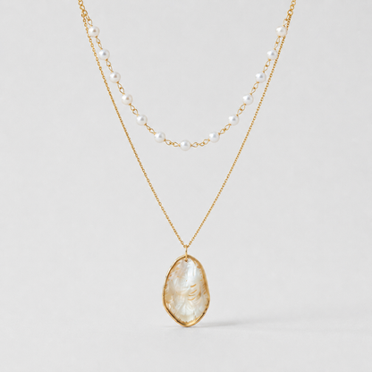 Layered Shell Pendant Necklace ~ Talum