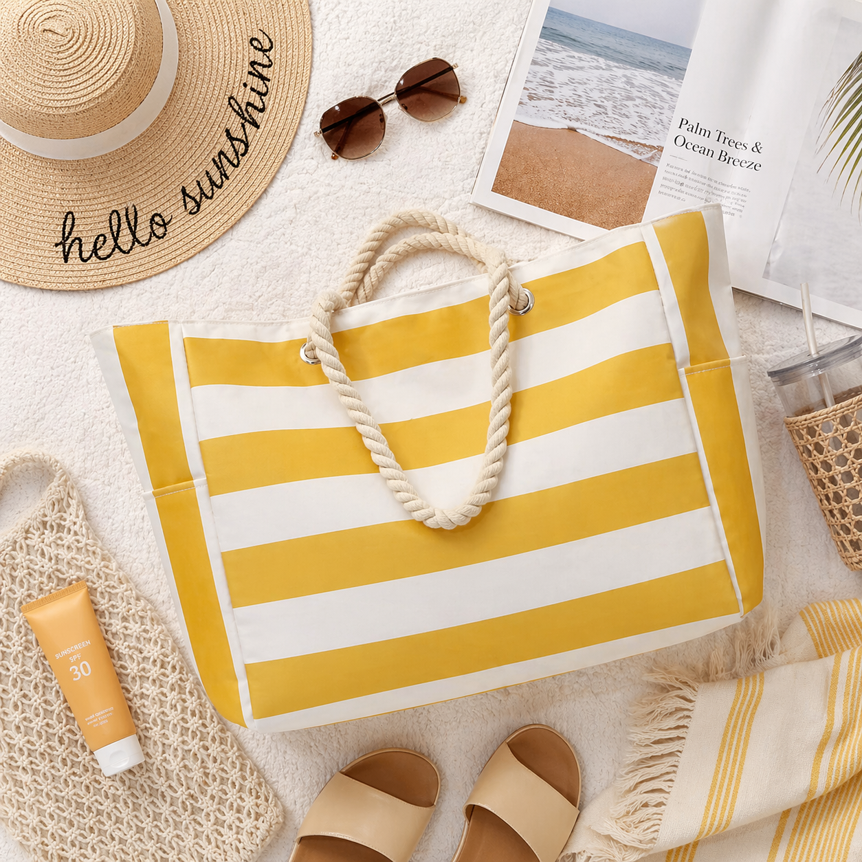 The Dana - Yellow Beach Bag