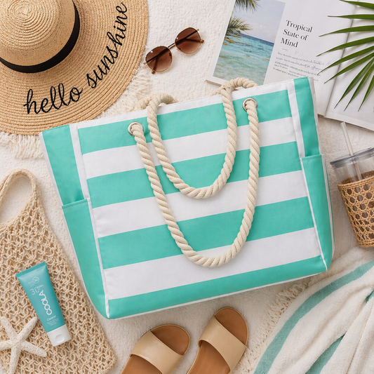The Dana - Teal Beach Bag