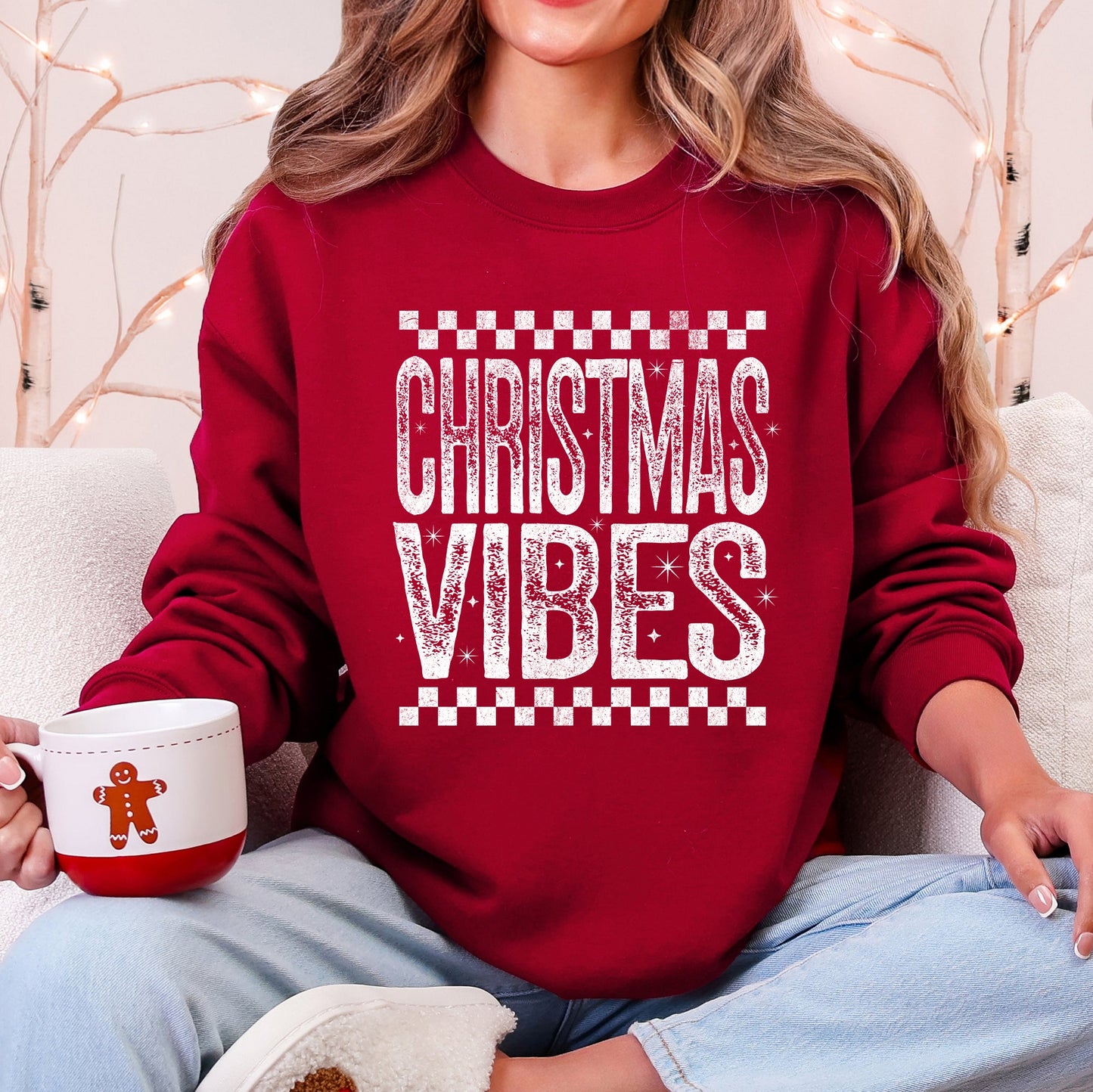Christmas Vibes Retro Graphic Sweatshirt