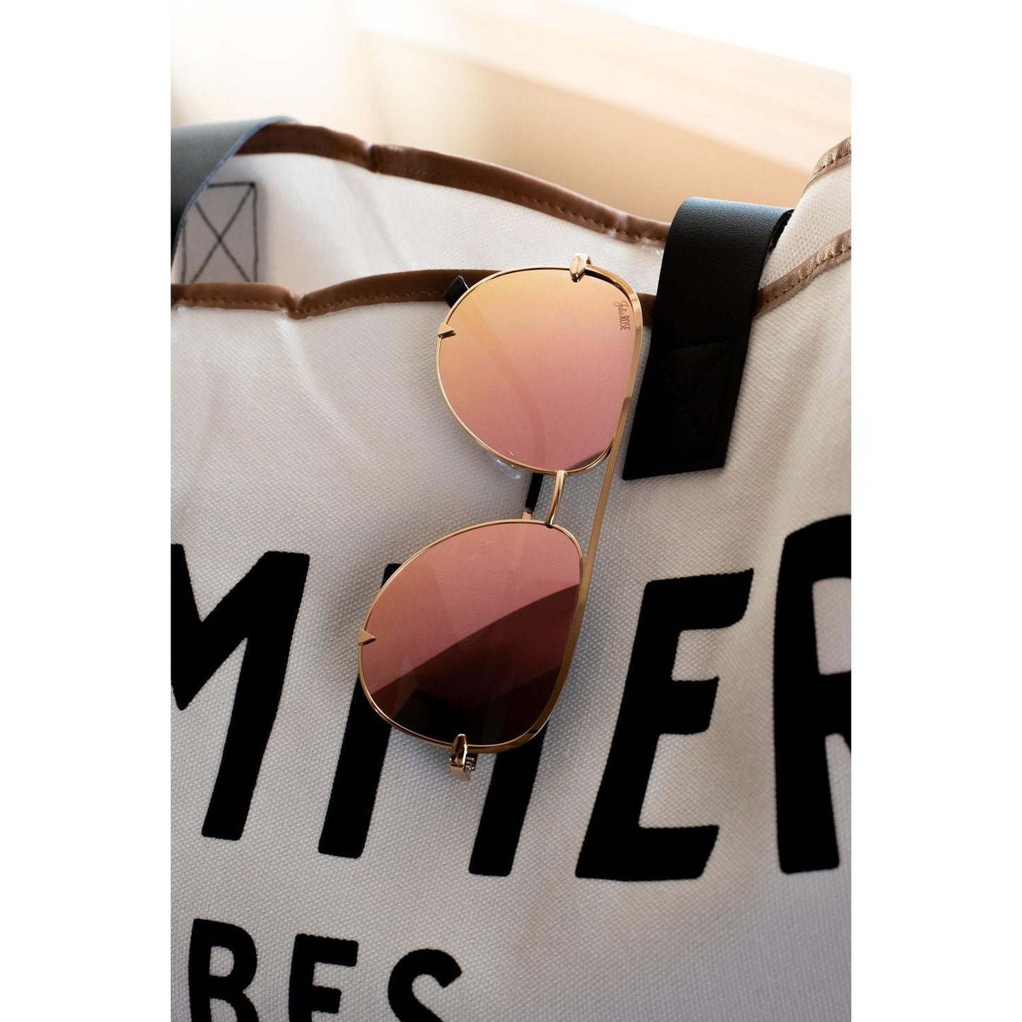 Pink/Gold - High Quality Unisex Aviator Sunglasses *