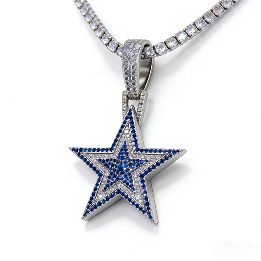 Dallas Star Pendant Necklace – Fan Gift for Game Day