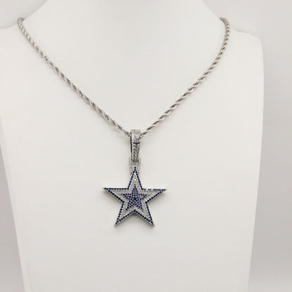 Dallas Star Pendant Necklace – Fan Gift for Game Day