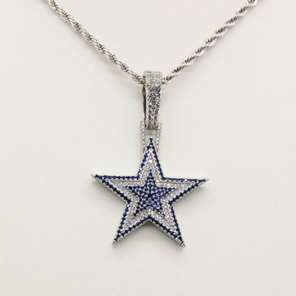 Dallas Star Pendant Necklace – Fan Gift for Game Day