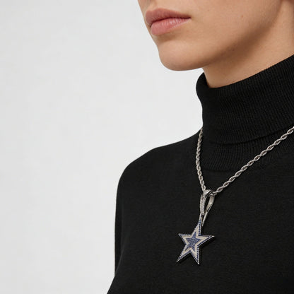Dallas Star Pendant Necklace – Fan Gift for Game Day