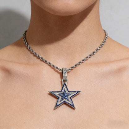 Dallas Star Pendant Necklace – Fan Gift for Game Day