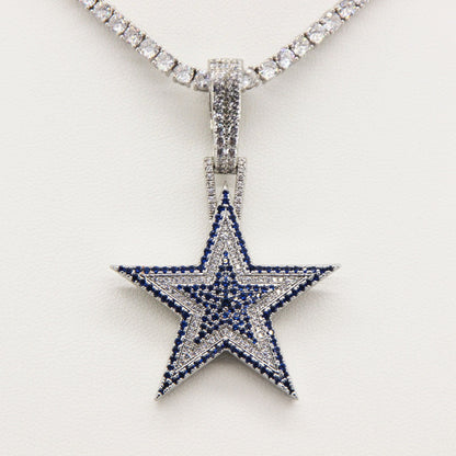 Dallas Star Pendant Necklace – Fan Gift for Game Day