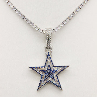 Dallas Star Pendant Necklace – Fan Gift for Game Day