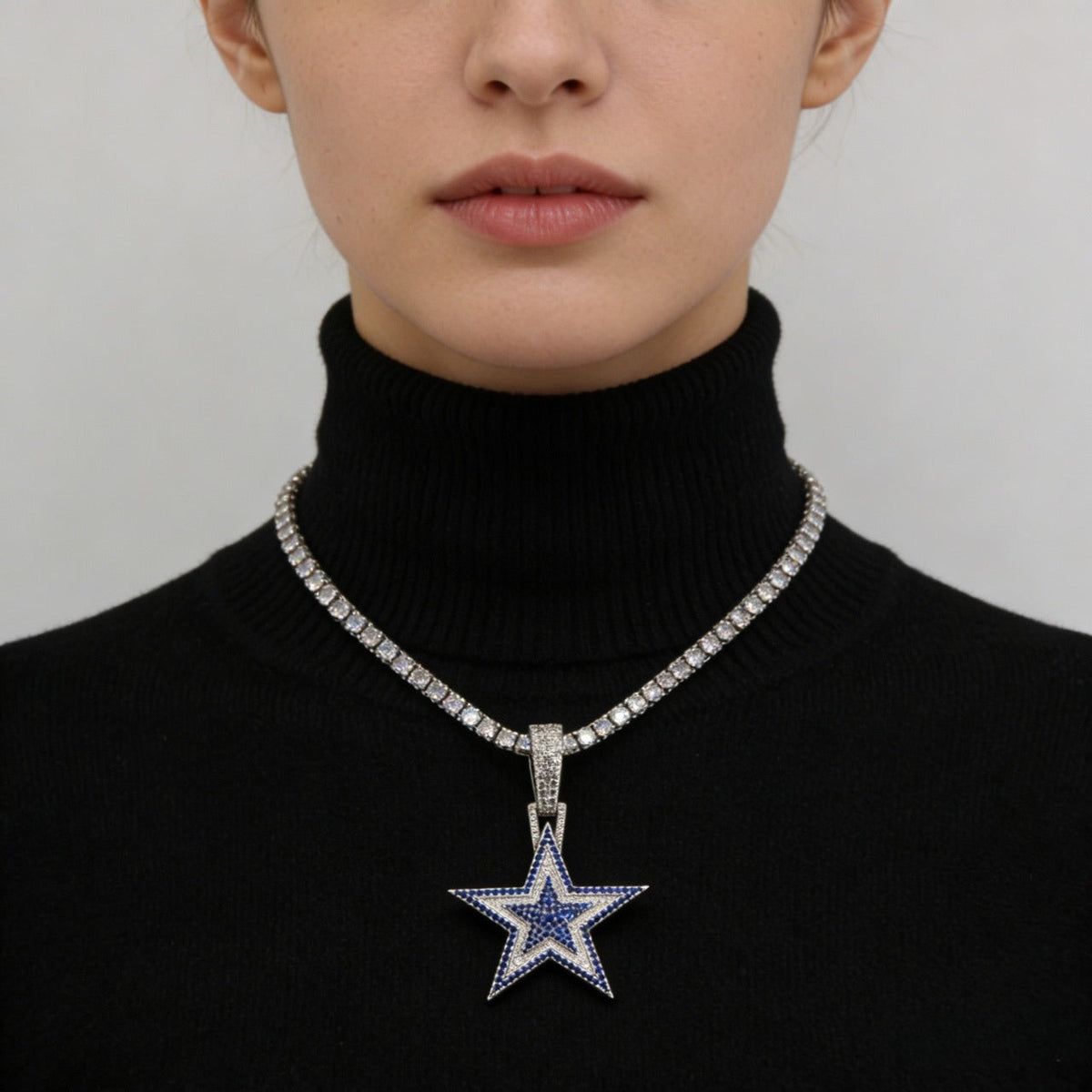 Dallas Star Pendant Necklace – Fan Gift for Game Day