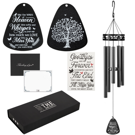 Memorial Serenity Family-Love Wind Chimes, Thoughtful Gift For Special Occasions or Reflections 34”