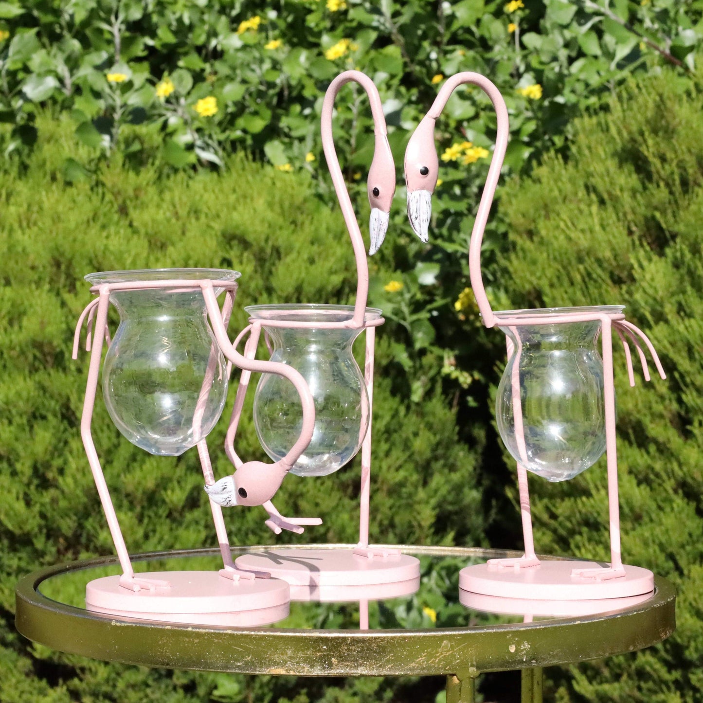 Flamingo Glass Vases