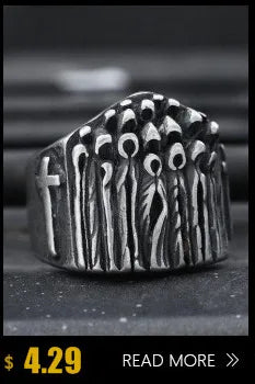 Cool Punk Stainless Steel Fishbone Ring For Man Vintage Style Classic Rvs Wedding Band Casual Sport Sieraden Boyfriend Gift
