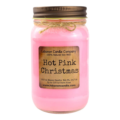 Hot Pink Christmas Candle