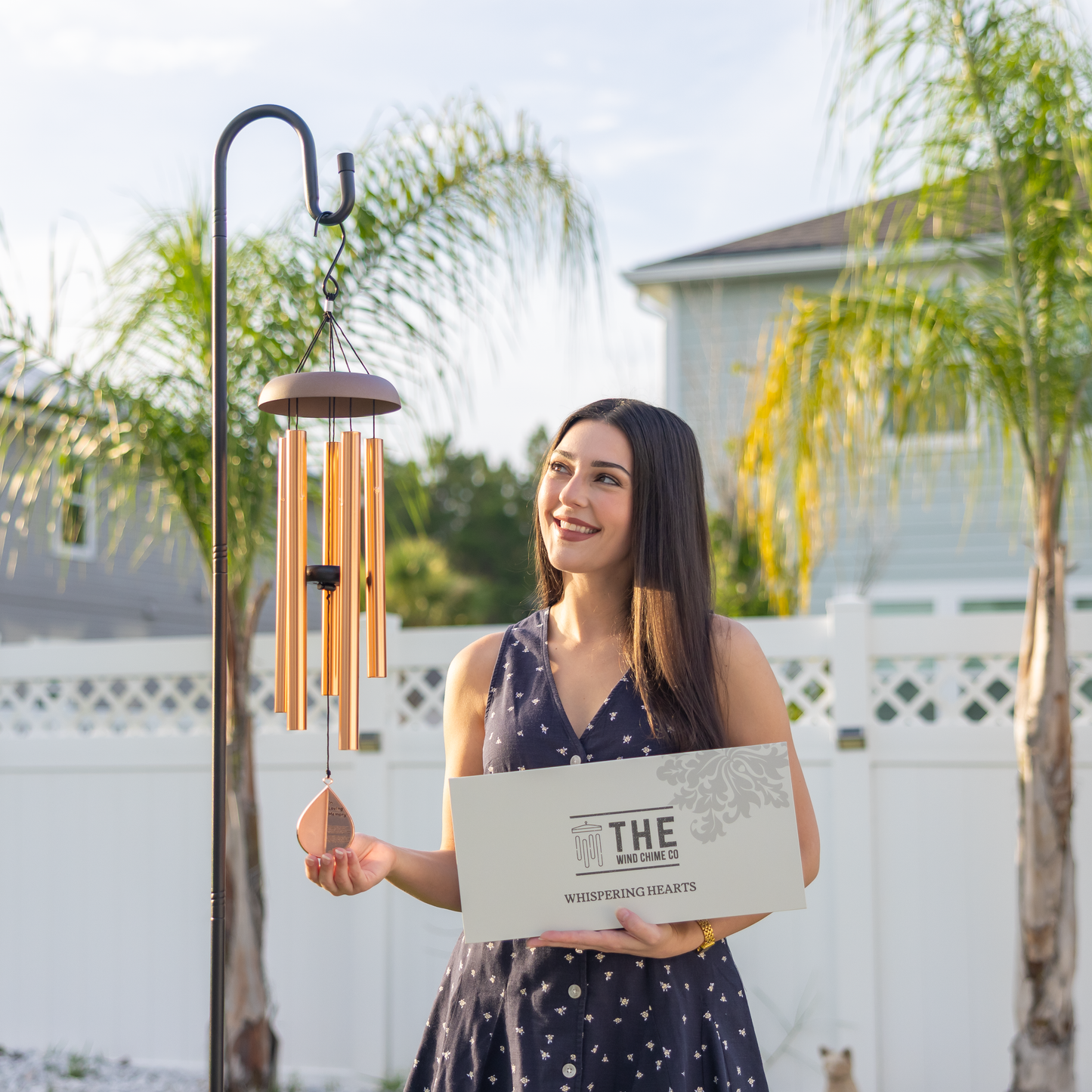 Memorial Wind Chime – Whispering Hearts™ Collection – Rose Gold 28”