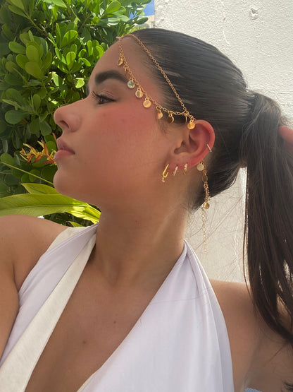 UGA Earrings - 925 Silver 14K Gold Layered Hoop Earrings