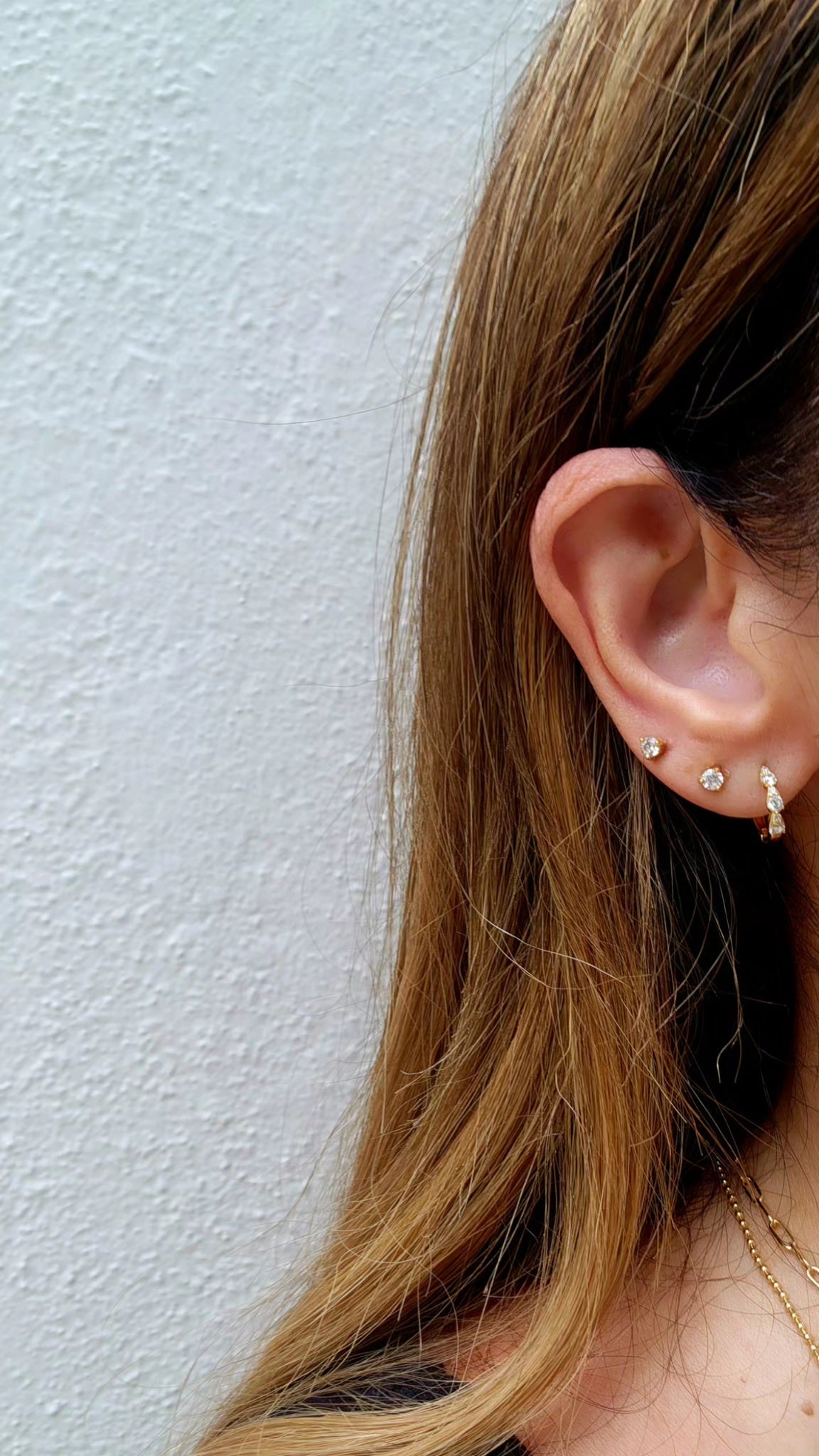 UGA Earrings - 925 Silver 14K Gold Layered Hoop Earrings