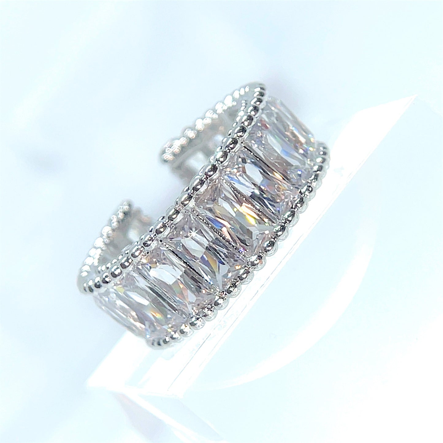 Glacier Ring - 18k White Gold Plated Adjustable Ring