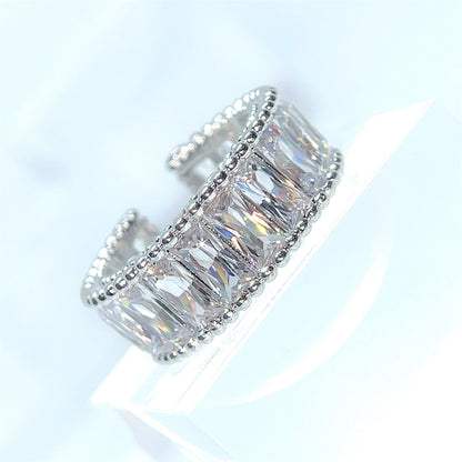 Glacier Ring - 18k White Gold Plated Adjustable Ring