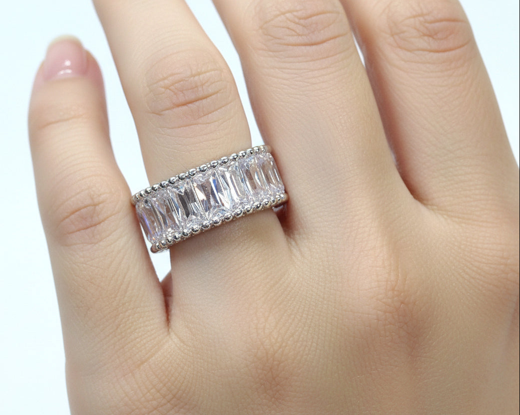 Glacier Ring - 18k White Gold Plated Adjustable Ring