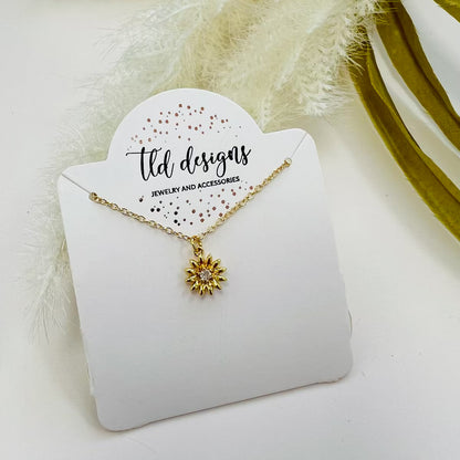 Golden Sunflower Necklace