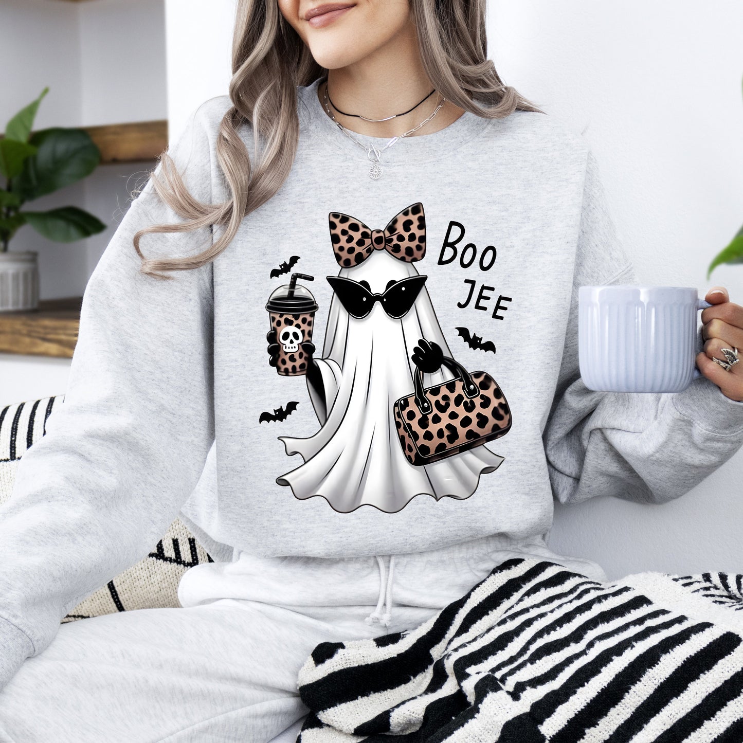 Fancy Boujee Ghost Halloween Graphic Sweatshirt