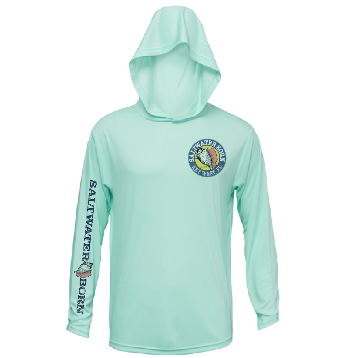 Key West, FL Island Time Long Sleeve UPF 50+ Dry-Fit Hoodie