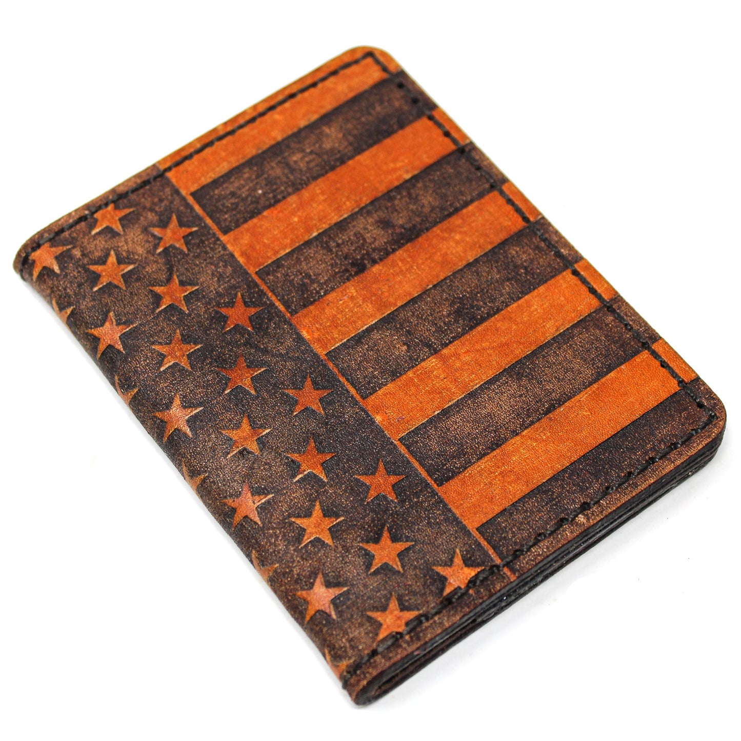 Leather Original Mens Wallet - Stars and Stripes