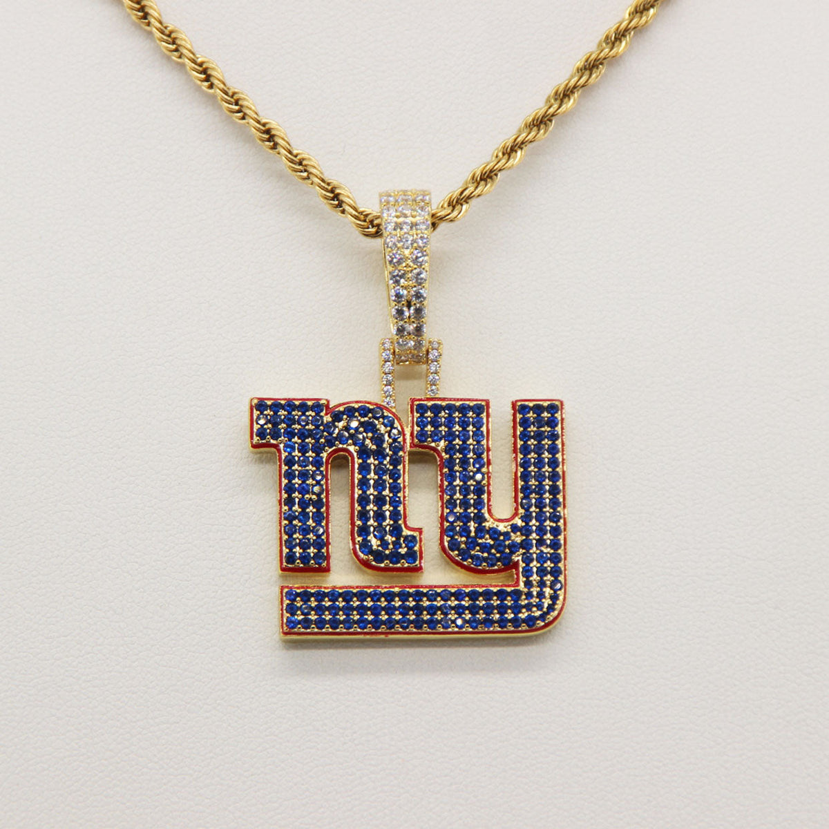 New York NY Emblem Pendant Necklace – Fan Gift Jewelry for Game Day