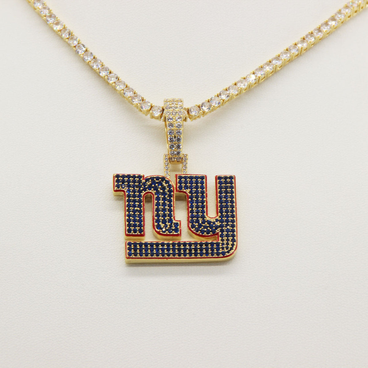 New York NY Emblem Pendant Necklace – Fan Gift Jewelry for Game Day
