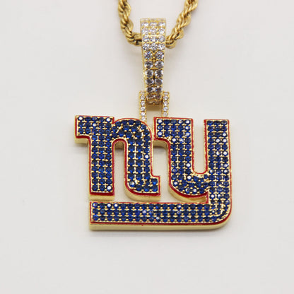 New York NY Emblem Pendant Necklace – Fan Gift Jewelry for Game Day