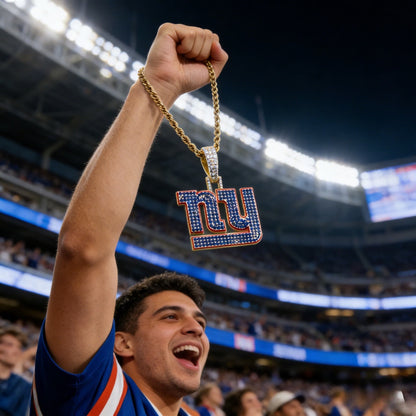 New York NY Emblem Pendant Necklace – Fan Gift Jewelry for Game Day