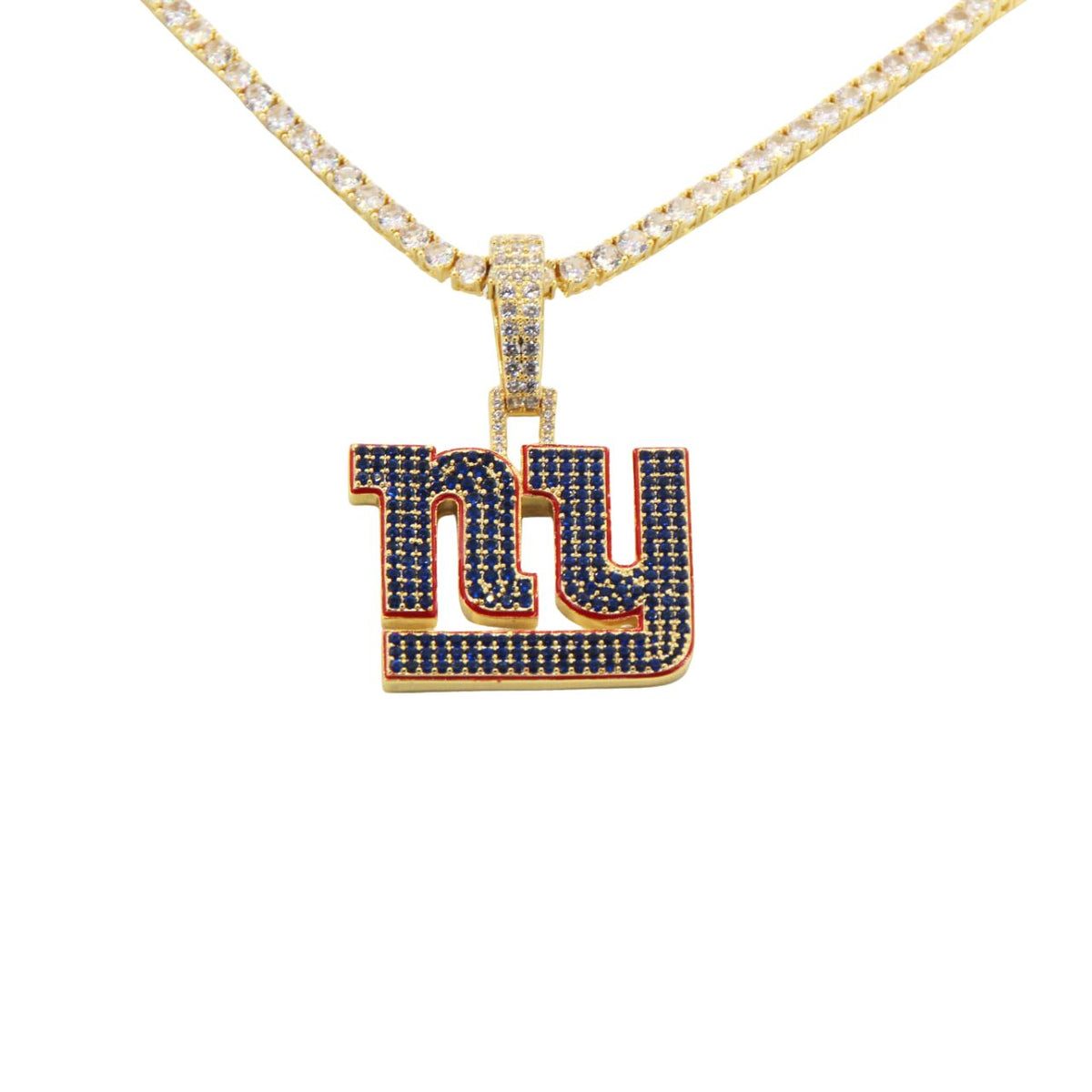 New York NY Emblem Pendant Necklace – Fan Gift Jewelry for Game Day