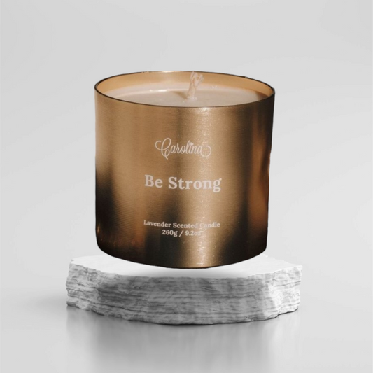 BE STRONG Lavender Candle - Soy Wax Scented Candle 9.2 oz
