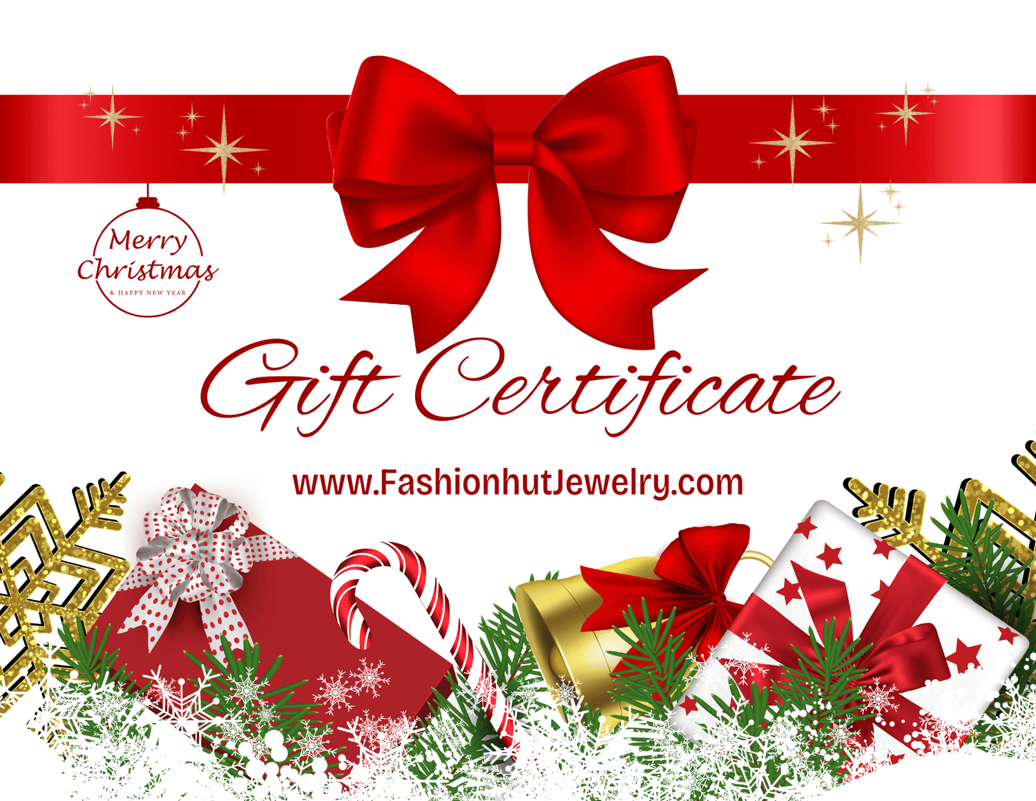 Fashion Hut Jewelry Gift Cards Gift Certificates make the perfect Holiday Gift for anyone on your list for any occasion