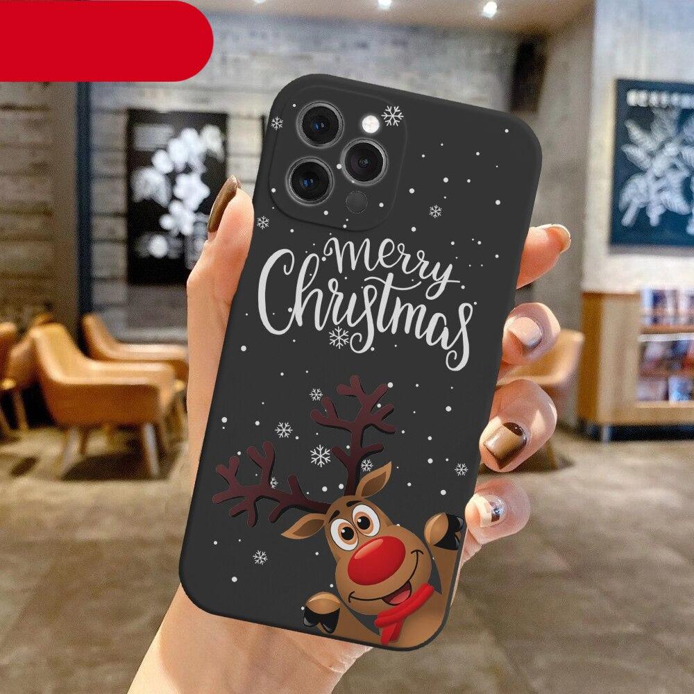 Christmas Pattern Silicone Phone Case for iPhone 13 & 14 Series