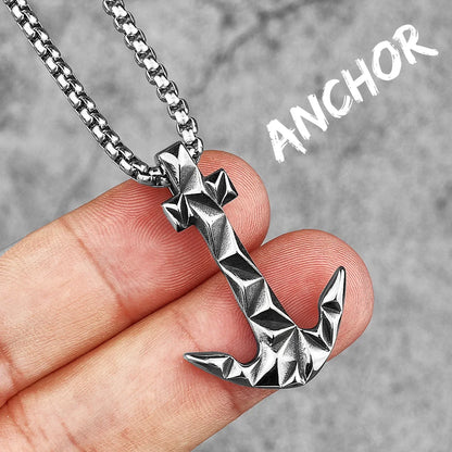 Anchor Sailor Stainless Steel Men's Necklace Pendants Chain