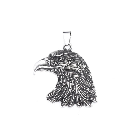 Gothic Vintage Eagle Head Pendant Men's Necklace
