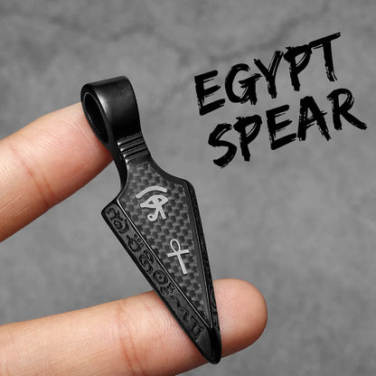 The Eye of Horu Spear Stainless Steel Men's Necklace Pendant Chain