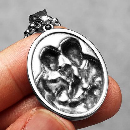 Christian Saints Stainless Steel Men's Pendant Necklace